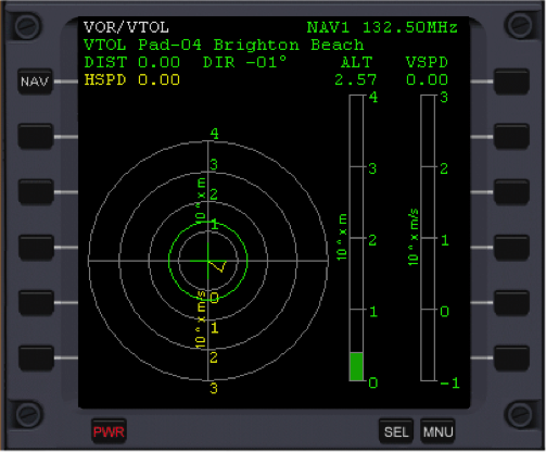 VOR/VTOL MFD